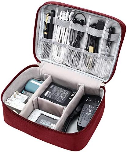 VOCING Electronics Organizer Travel Cable Organizer Bag para acessórios eletrônicos, tecnologia portátil, carregando grande caixa de