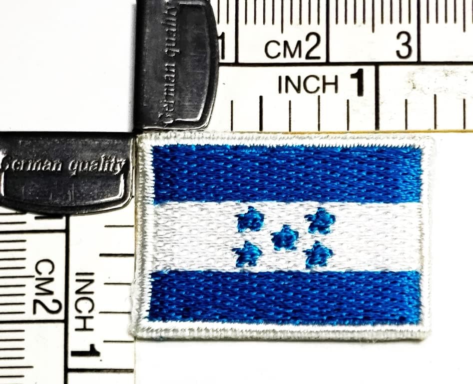 Kleenplus 3pcs. 0,6x1,1 polegada. Mini Honduras Bandas Patch Country Bandeira Nacional Bandeira Aplique Bordada Crachado