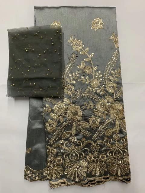 MSBRIC Africano George Fabric Indiano Raw Silk George Wrappers mais quente Conjunto com blusa para casamento 7yards/pcs -lace