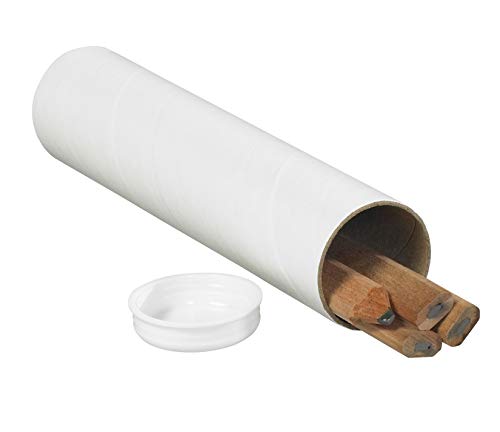 Tubos de correspondência Aviditi Kraft com tampas, 1 1/2 x 30, pacote de 50, para remessa, armazenamento, correspondência