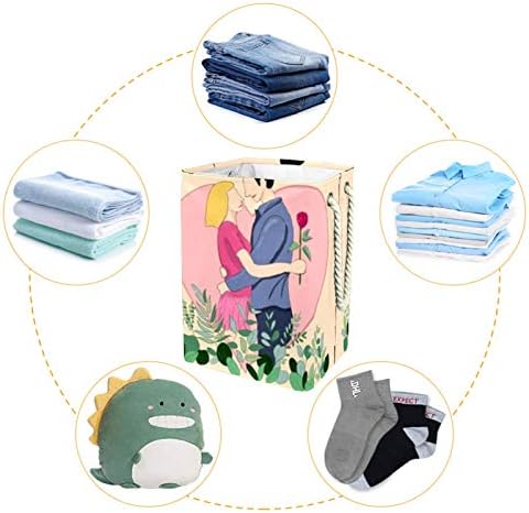 Casal romântico do Indomer 300d Oxford PVC Roupas à prova d'água cesto de lavanderia grande para cobertores Toys de roupas