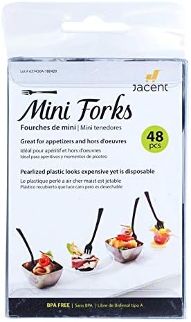 Jacent 48 Conde Black Mini Apertizer Forks, 1-Pack