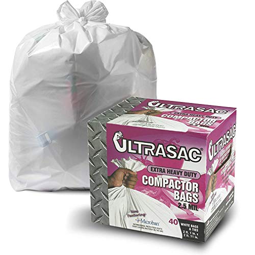 Ultrasac - 771228 sacos compactadores de lixo - 18 galões para compactores de 15 polegadas e comprimidos automáticos de