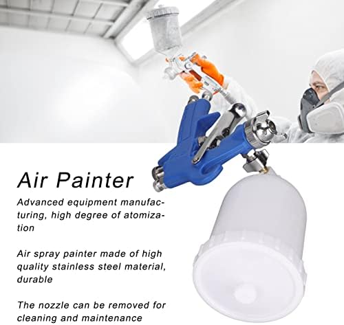 Pintor de spray de ar de 400 ml fafeicy, pulverizador de tinta do tipo gravidade de aço inoxidável, com 20 cm de distância