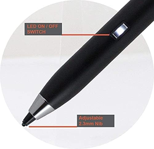 Broonel Black Point Fine Digital Active Stylus caneta - compatível com o tablet Lenovo Tab A7-50 3G 7