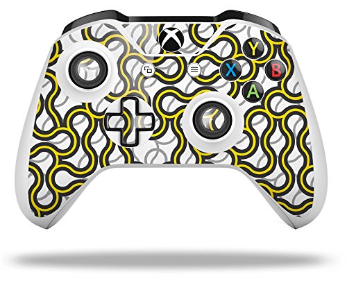 Wraptorskinz Decalk Vinil Skin Wrap Compatível com Xbox One S / X Controller - Locknodes 01 amarelo