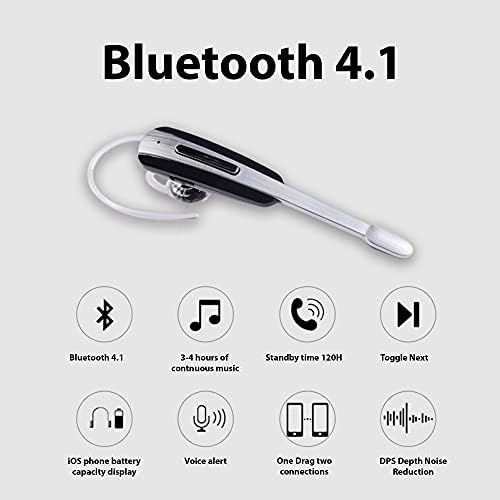 Tek Styz Headset Compatível com Meizu Blue Charm Note2 No fone de ouvido com cancelamento de ruído sem fio de ear sem fio