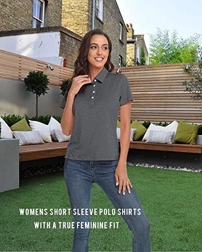 Camisetas polo de pólo de golfe feminino de Urmoss