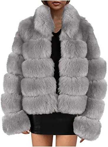 Jaqueta de lã de inverno feminina casacos casuais sobretudo desgrenhado damas sólidas manga comprida