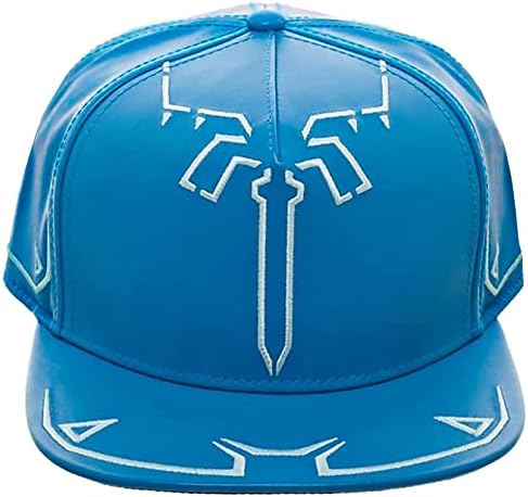 Nintendo Legend of Zelda Breath of the Wild Tunic Faux Leather Snapback Hat Top Blue