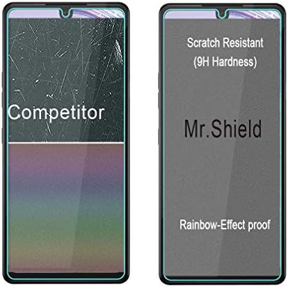 Mr.Shield [3-Pack] projetado para LG Stylo 6 [versão de cola 270μ] [Protetor de tela de vidro temperado] com substituição ao longo da vida