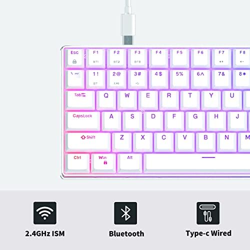 CIY TES84 Teclado mecânico que pode ser reproduzido com estojo de alumínio CNC, teclado de jogos sem fio RGB/com fio,