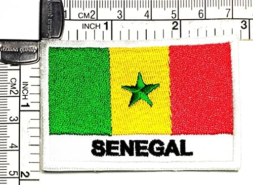 Kleenplus 1,7x2,6 polegada. Country Senegal Bandle Patch Flag Emblem Uniforme Costura Ferro em patches Flag da moda quadrada Fantas de costura Apliques DIY Acessório Projetos de artesanato