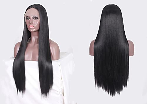 Allbiz renda frontal Human Wigs Brasileiro 13 × 4 × 0,5 peruca de cabelo reto com cabelos para bebês para mulheres negras T Parte média de renda de renda frontal cabelos humanos 150% densidade