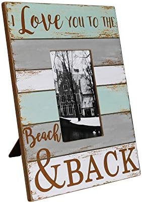 Nikky Home 4x6 quadros de imagem de praia para exibição de desktop e decoração de parede