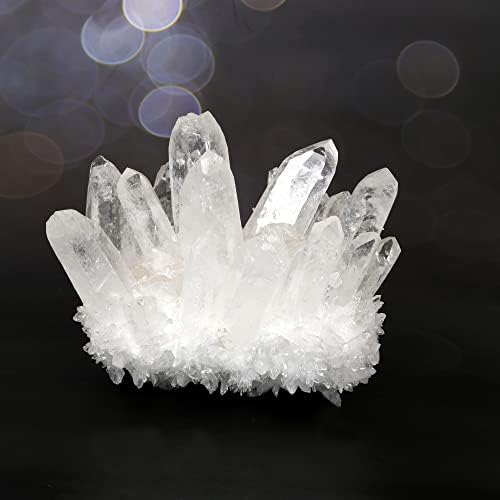 Grande Cluster de quartzo branco - Cristal de cura natural Geode - Cristal para decoração de casa, meditação e balanceamento