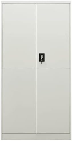Golinpeilo Metal Locker Armet, armário de armazenamento de garagem com 2 portas e 4 prateleiras ajustáveis, armário de