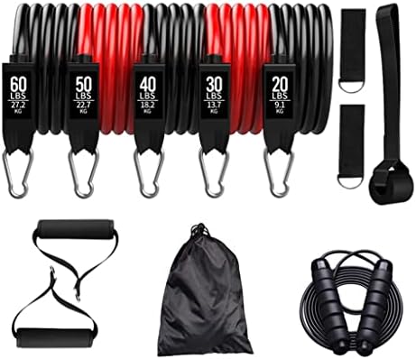 DOUBAO 11 PCS/Set Bandos de resistência de látex Men Fitness Training Belt Yoga Pull Rope Gym Equipment Tubo Elastic