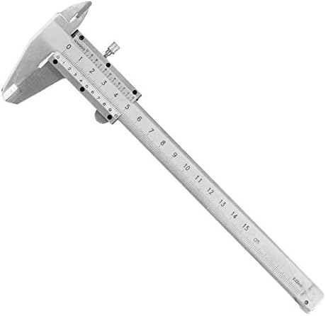 Pinça vernier mlmlhier, alta precisão de aço carbono metal vernier pinça de calibre de medidor de medição de 0-150mm