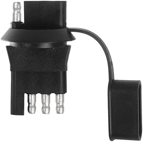 CURT 58404 Adaptador de fiação de trailer de veículo liso de veículo de 4 vias para um orifício de luz da placa de 1-1/4 polegadas,