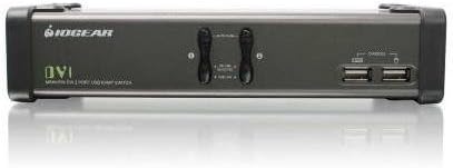 IGUNIDADE IGO SWITCH USB KVM 2-porta com DVI-i e 2x6ft Cabos Inclui Switch USB de áudio