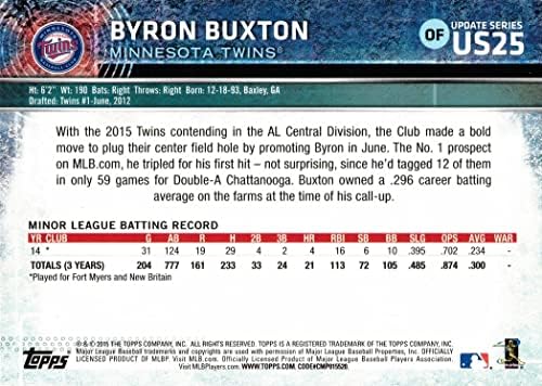 2015 Topps Update Baseball #US25 Byron Buxton Rookie Card