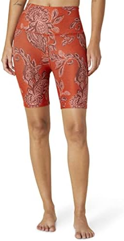 Além de Yoga Women Spacacacedye Printed High Wistide Biker Shorts