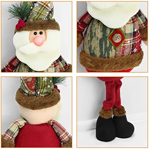 Decorações de pelúcia de mesa de Natal Quicard, brinquedos de boneca de pernas longas, estatuetas de Natal para festa de