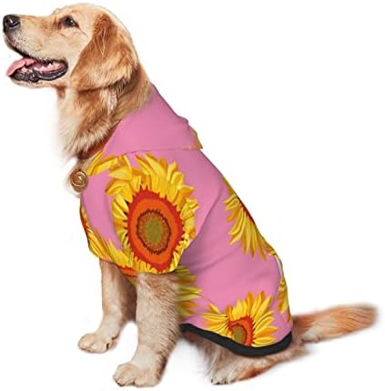 Capuz de cachorro grande aquarela-sola-solwawer-summer r-rink Roupas de animais de estimação com chapéu macio de gato de gato de casaco médio