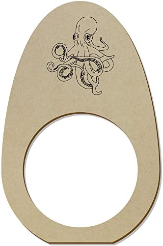 Azeeda 5 X 'Octopus' Rings/suportes de guardanapo de madeira