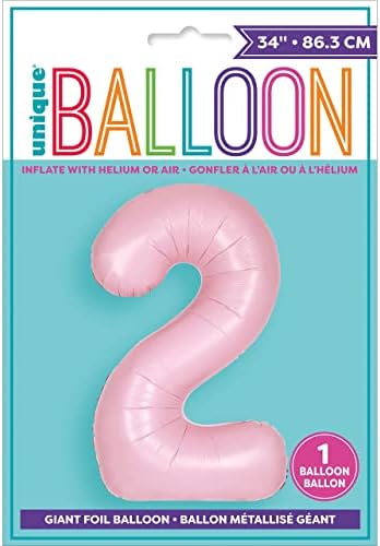 2 balão em forma de folha em forma- 34 i fosco adorável rosa, pacote de 1