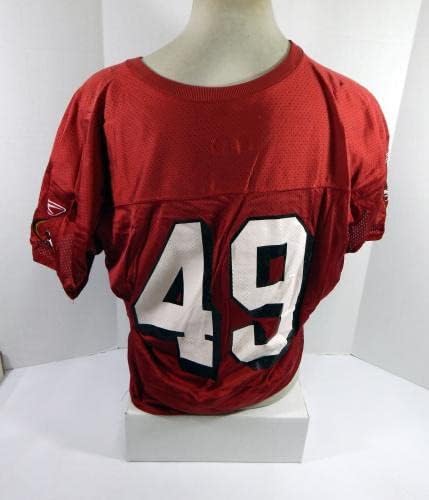 2002 San Francisco 49ers 49 Jogo usou camisa de prática vermelha xl dp34418 - Jerseys de jogo usado na NFL não assinado