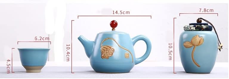 Conjunto de chá de chá de viagem ao ar livre Conjunto de chá chinês Caneca de chá de kung beautiful e fácil chaleira, teaset