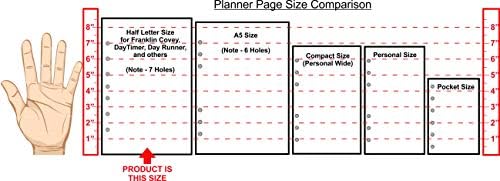 Formulários úteis Notas de tamanho clássico Inserir com linhas simples 1/4 , dimensionadas e perfuradas com 7 orifícios para cadernos