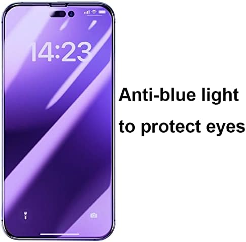 BWEDXEZ 2 Pacote Anti-azul Privacidade Terno de vidro temperado para iPhone 14 Plus/iPhone 13 Pro Max Anti-Spy Protector