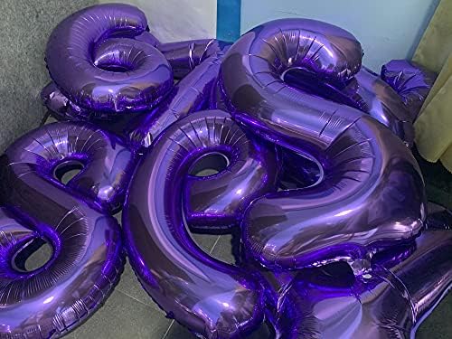 32 polegadas Número roxo 1 balões frustram suprimentos de decoração de festa de aniversário digital de balão