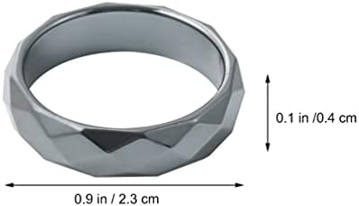 Exceart 3pcs hematita magnética anéis de dedo lingos de hematita de pedra anéis de pedra Chakra hematite stone band anéis de