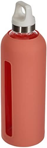 Sigg - garrafa de água de vidro - estrela tímida rosa - tampa de silício macio - à prova de vazamentos - lavadora de louça Safe - BPA grátis - vidro brucilado - 29 oz