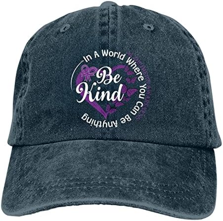 Em um mundo onde você pode ser qualquer coisa, seja gentil Caps Caps Alzheimer Caps para mulheres de apoio guerreiro