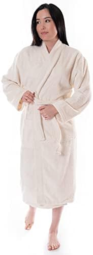 EO EGE Organics Cosy and Soft Premium Bathrobe - Gots Certificado Certificado Organic Algodão - Unissex