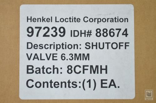 Loctite 97239 Conjunto da válvula de desligamento - Para uso com 97113 - Tamanho da linha de alimentação da válvula de aplicativo