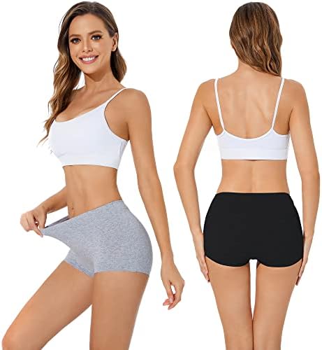 MigBean Cotton Boy Shorts Roupa íntima para mulheres - calcinha de shorts para mulheres, calcinha boyshorts para