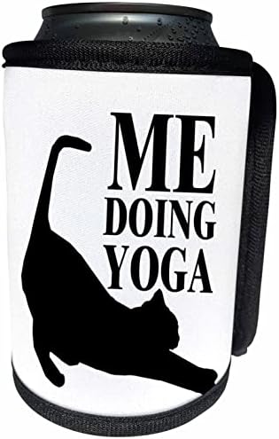 Imagem 3drose de palavras que eu está fazendo ioga com imagem de gato - lata mais fria