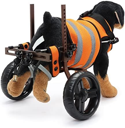 Cadeiras de rodas de reabilitação de animais de estimação Zerodis, liga de alumínio portátil portátil cães de rodas para