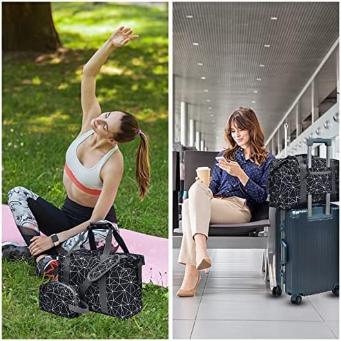 Bolsas Leatvook Weekender para mulheres, bolsa de viagem noturna com bolsa de bolso molhado Carry On Gym Duffel Bag