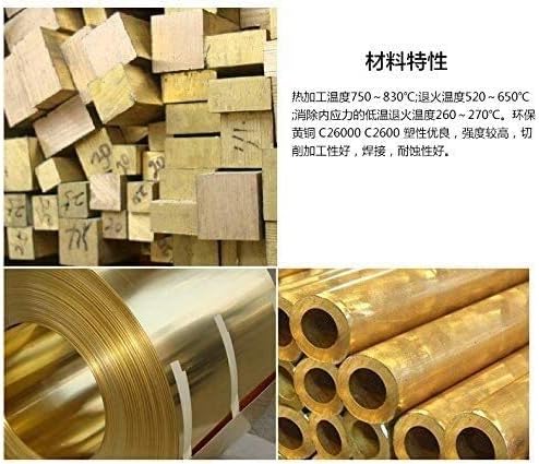Huilun Folha de latão Brass Placa de cobre Metal de resfriamento bruto Materiais industriais H62 Cu Espessura 1mm, 1 * 120 * 120mm