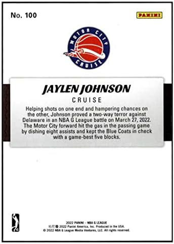 Jaylen Johnson RC 2021-22 Panini NBA G League 100 nm+ -mt+ Basketball Set Pre-Rookie