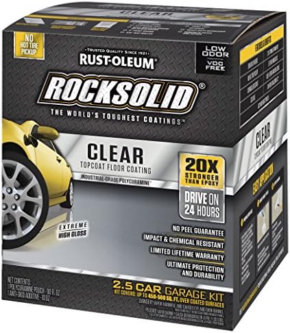 Rust-Oleum 282829 Rocksolid Policuramina 1 Carro de garagem de garagem Kit de revestimento, de alto brilho