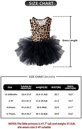 Toddler Girls Ballet Letard Camisole Leopard Print Ballerina Roupet Tutu Dress for Dance 12 meses e 7 anos