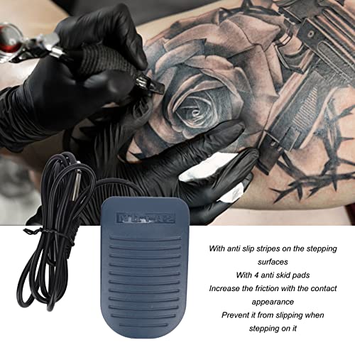 Pedal de pé de tatuagem de 1,35m, interruptor de pé de tatuagem sem deslizamento, evita a transmissão estável de transmissão
